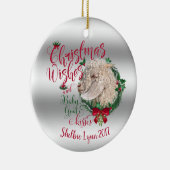 GOT | kerstwijn Baby Goat Kisses Angora Keramisch Ornament (Rechts)