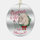 GOT | kerstwijn Baby Goat Kisses Angora Keramisch Ornament (Links)