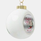 GOT | kerstwijn Baby Goat Kisses Angora Keramische Bal Ornament (Links)