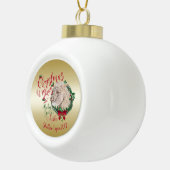 GOT | kerstwijn Baby Goat Kisses Angora Keramische Bal Ornament (Rechts)