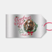 GOT | kerstwijn Baby Goat Kisses Boer Cadeaulabel (Voorkant (Horizontaal))