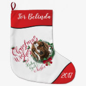 GOT | kerstwijn Baby Goat Kisses Boer Grote Kerstsok (Voorkant)