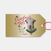 GOT | kerstwijn Baby Goat Kisses LaMancha Cadeaulabel (Voorkant (Horizontaal))