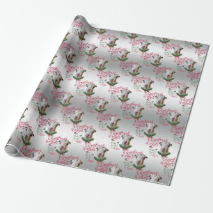 GOT kerstwijn Baby Goat Kisses LaMancha Cadeaupapier