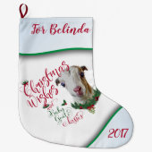 GOT | kerstwijn Baby Goat Kisses LaMancha Grote Kerstsok (Voorkant)