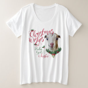 GOT   kerstwijn Baby Goat Kisses LaMancha Grote Maat T-shirt