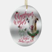 GOT | kerstwijn Baby Goat Kisses LaMancha Keramisch Ornament (Rechts)