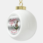 GOT | kerstwijn Baby Goat Kisses LaMancha Keramische Bal Ornament (Rechts)