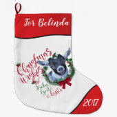 GOT | kerstwijn Baby Goat Kisses Pygmy Grote Kerstsok (Voorkant)