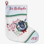 GOT | kerstwijn Baby Goat Kisses Pygmy Grote Kerstsok (Voorkant)