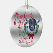 GOT | kerstwijn Baby Goat Kisses Pygmy Keramisch Ornament (Rechts)