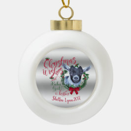 GOT | kerstwijn Baby Goat Kisses Pygmy Keramische Bal Ornament
