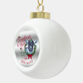 GOT | kerstwijn Baby Goat Kisses Pygmy Keramische Bal Ornament (Rechts)