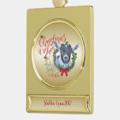 GOT | kerstwijn Baby Goat Kisses Pygmy Verguld Banner Ornament (Links)