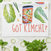 GOT Kimchi? Spicy Ingredients Waterverf Fun Theedoek (Gevouwen)