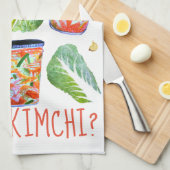 GOT Kimchi? Spicy Ingredients Waterverf Fun Theedoek (Quarter Fold)