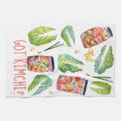 GOT Kimchi? Spicy Ingredients Waterverf Fun Theedoek (Horizontaal)