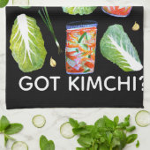 GOT Kimchi? Spicy Ingredients Waterverf Fun Theedoek (Gevouwen)
