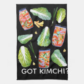 GOT Kimchi? Spicy Ingredients Waterverf Fun Theedoek (Verticaal)