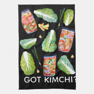 GOT Kimchi? Spicy Ingredients Waterverf Fun Theedoek