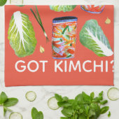GOT Kimchi? Spicy Ingredients Waterverf Fun Theedoek (Gevouwen)