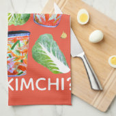 GOT Kimchi? Spicy Ingredients Waterverf Fun Theedoek (Quarter Fold)