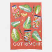 GOT Kimchi? Spicy Ingredients Waterverf Fun Theedoek (Verticaal)