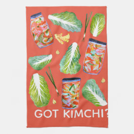 GOT Kimchi? Spicy Ingredients Waterverf Fun Theedoek