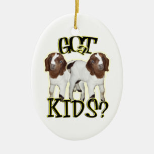 GOT KINDER? CHRISTMAS ORNAMENT - GOAT BABIES BOER