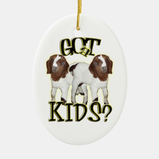 GOT KINDER? CHRISTMAS ORNAMENT - GOAT BABIES BOER (Voorkant)