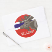 Got Lutefisk Moose elk Grappig Noors Ronde Sticker (Envelop)