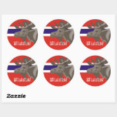 Got Lutefisk Moose elk Grappig Noors Ronde Sticker (Vel)