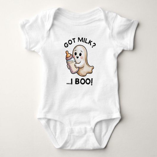 Got Milk I Boo Schattige Ghost Halloween Romper (Voorkant)
