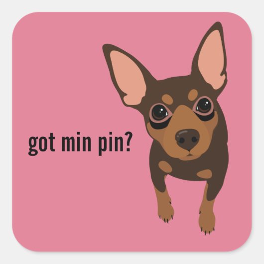 Got Min Pin Miniatuur Pinscher (Chocolade) Sticker (Voorkant)