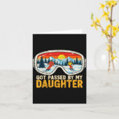 Got Ped By My Daughter Funny Family Skiing Kaart (Gele Bloem)