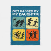 Got Ped By My Daughter Funny Retro Skiing  Fleece Deken (Voorkant)
