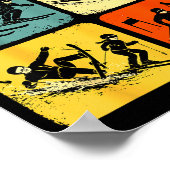 Got Ped By My Daughter Funny Retro Skiing  Poster (Hoek)