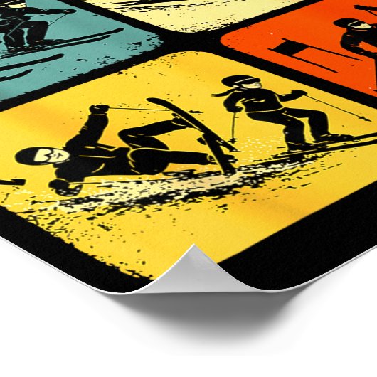 Got Ped By My Daughter Funny Retro Skiing  Poster (Hoek)