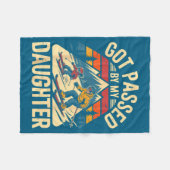 Got Ped By My Daughter Funny Ski Dad Retro Mountai Fleece Deken (Voorkant (Horizontaal))