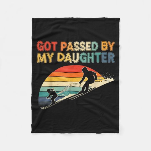 Got Ped By My Daughter Funny Ski  Fleece Deken (Voorkant)