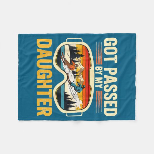 Got Ped By My Daughter Funny Ski Goggles Mountain  Fleece Deken (Voorkant (Horizontaal))