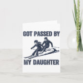 Got Ped By My Daughter Funny Ski  Kaart (Voorkant)
