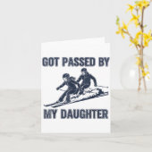 Got Ped By My Daughter Funny Ski Kaart (Gele Bloem)