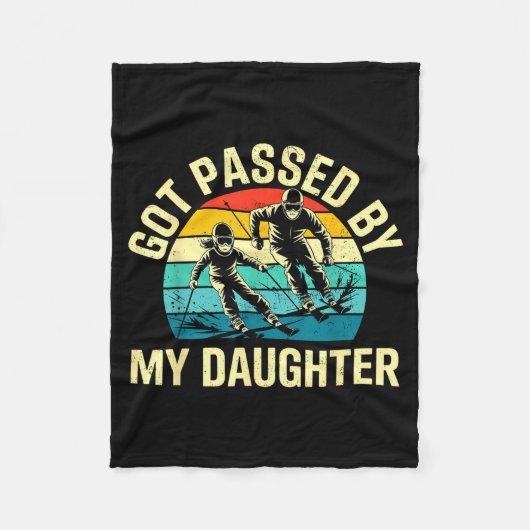 Got Ped By My Daughter Funny Ski Skiing Winter Mou Fleece Deken (Voorkant)