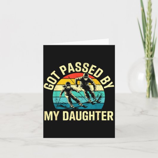 Got Ped By My Daughter Funny Ski Skiing Winter Mou Kaart (Voorkant)