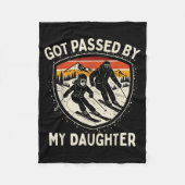 Got Ped By My Daughter Funny Skiing _3  Fleece Deken (Voorkant)