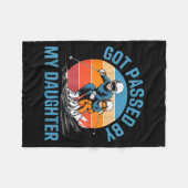 Got Ped By My Daughter Funny Skiing Dad Skiers Lov Fleece Deken (Voorkant (Horizontaal))