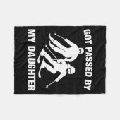 Got Ped By My Daughter Funny Skiing Family  Fleece Deken (Voorkant (Horizontaal))