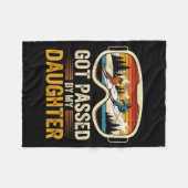 Got Ped By My Daughter Funny Skiing Family Fleece Deken (Voorkant (Horizontaal))