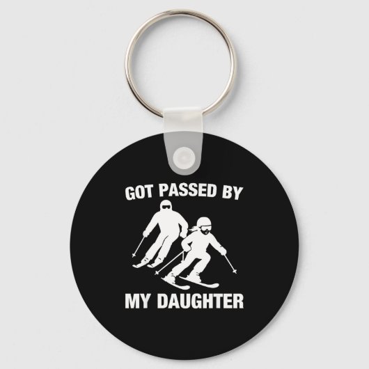 Got Ped By My Daughter Funny Skiing Family  Sleutelhanger (Voorkant)